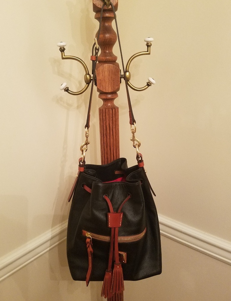 Dooney and Bourke Calf Leather Drawstring Bag